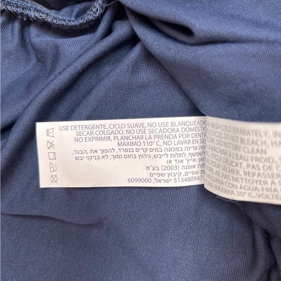 Navy Short Sleeve Surplice Neckline Dress - Picture 7 of 8